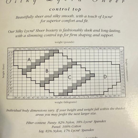 Casual Corner Hosiery Size C / Large Dark Navy Stockings Nylons New in package - Picture 4 of 5